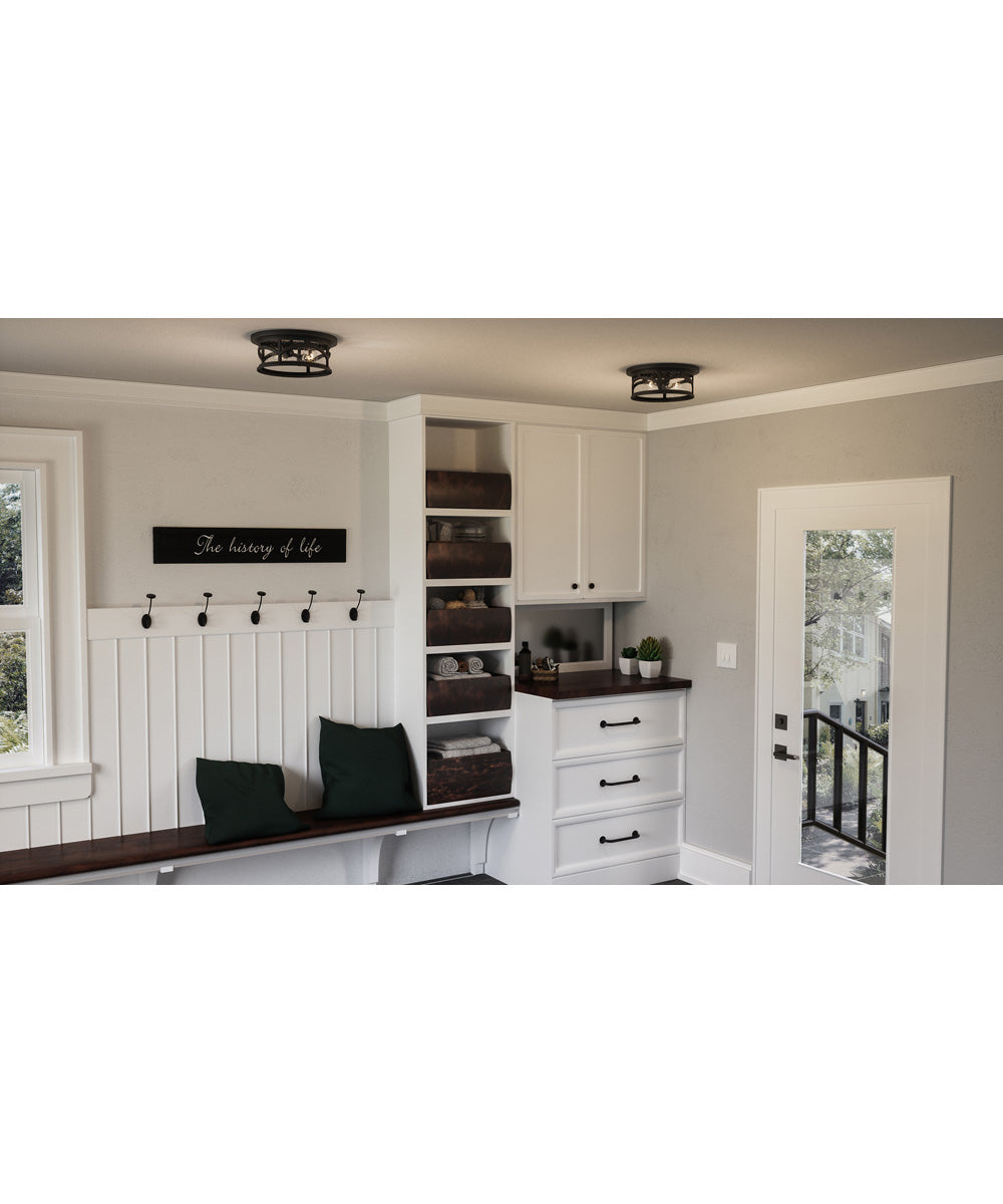 Marblehead Medium 2-light Outdoor Ceiling Light  Coastal Armour Mystic Black