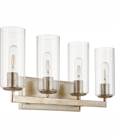 Merrick 4-light Bath Vanity Light Aged Silver Leaf