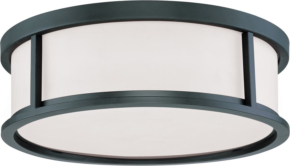17"W Odeon 3-Light Close-to-Ceiling Aged Bronze