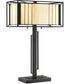 Lanton 2-Light Table Lamp D. Brz/Tiffany Glass Shade