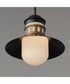 Admiralty 1-Light Outdoor Pendant Black / Antique Brass