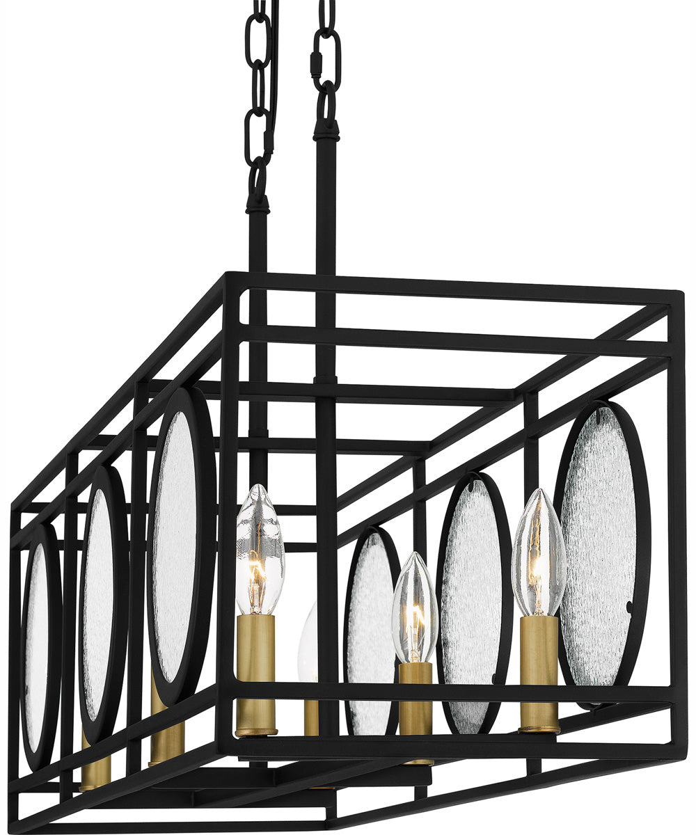 Chalamont Medium 6-light Island Light Earth Black