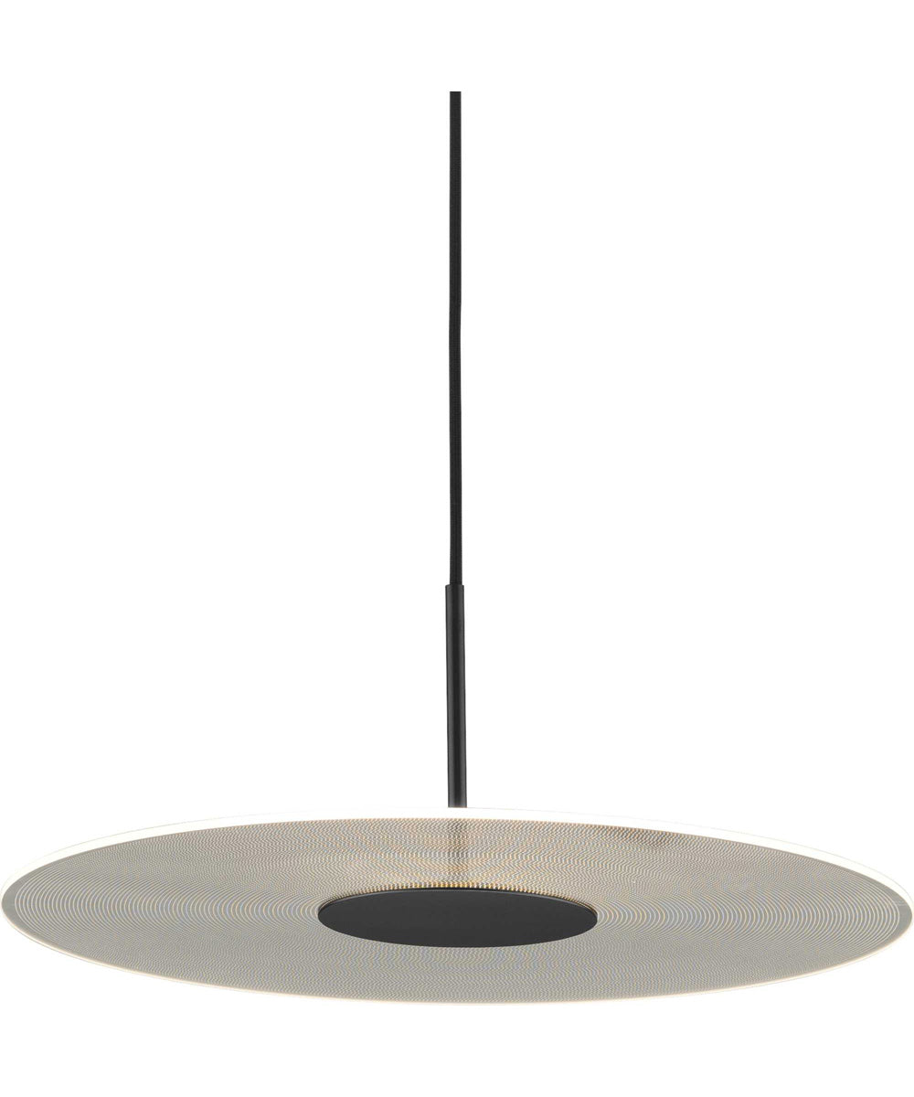 Spoke LED Modern Style Hanging Pendant Light Matte Black