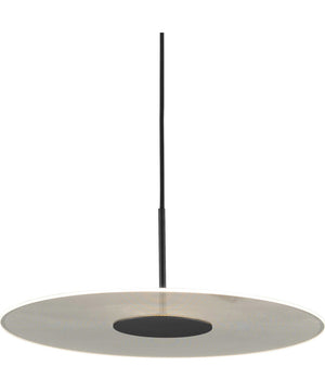 Spoke LED Modern Style Hanging Pendant Light Matte Black