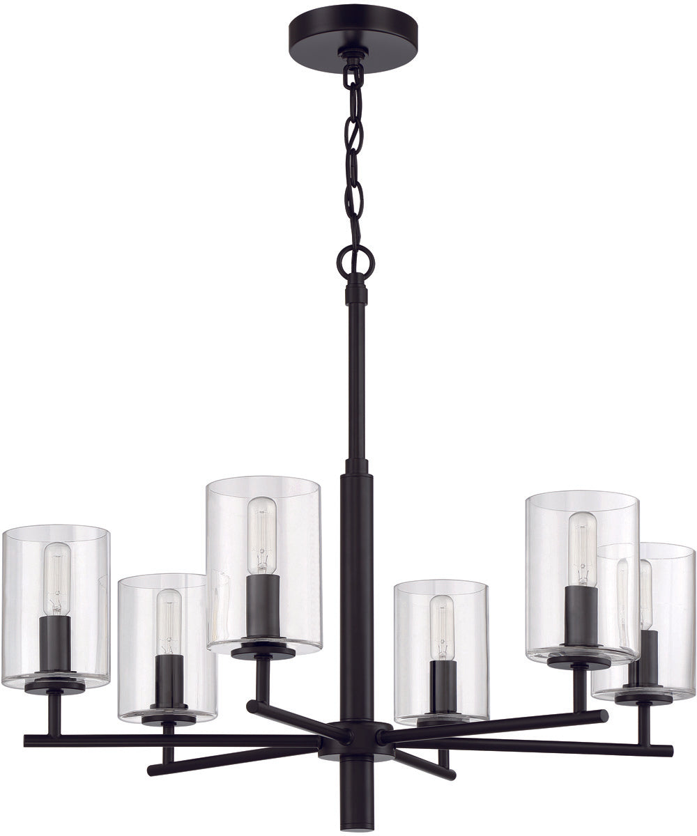 Hailie 6-Light Chandelier Flat Black
