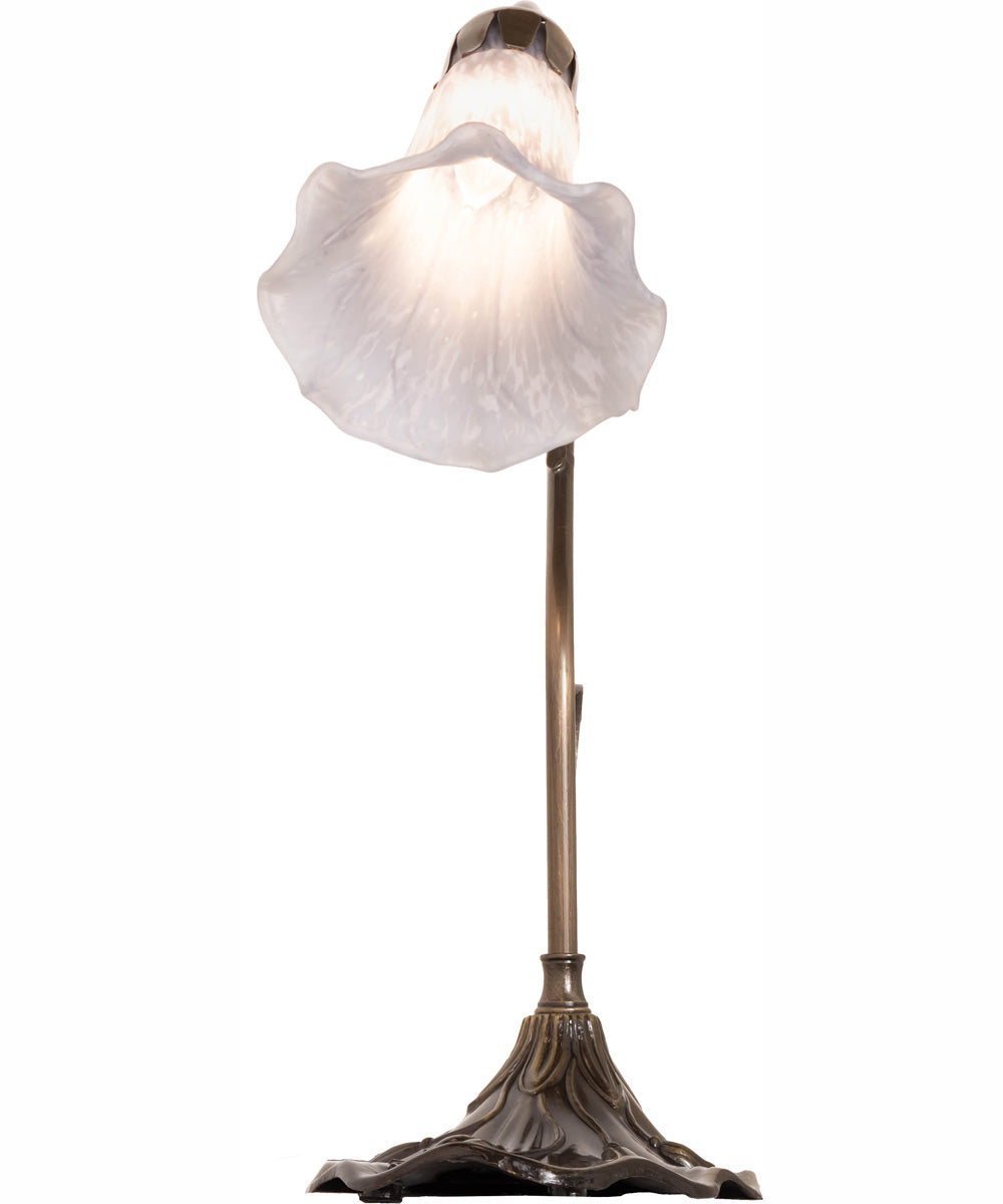 15" High Grey Pond Lily Accent Lamp