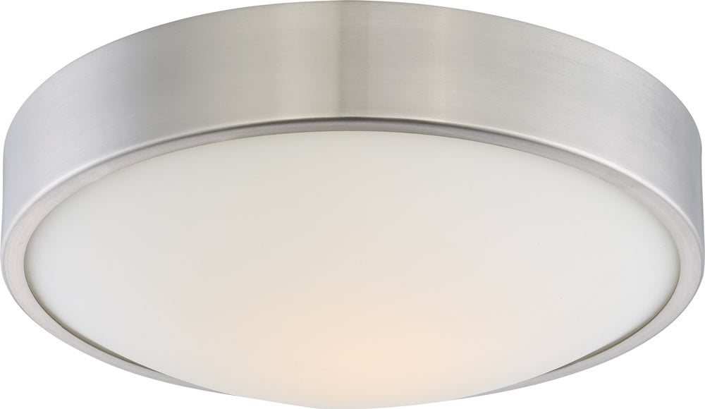 13"W Perk 1-Light LED Close-to-Ceiling Brushed Nickel