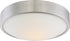 13"W Perk 1-Light LED Close-to-Ceiling Brushed Nickel