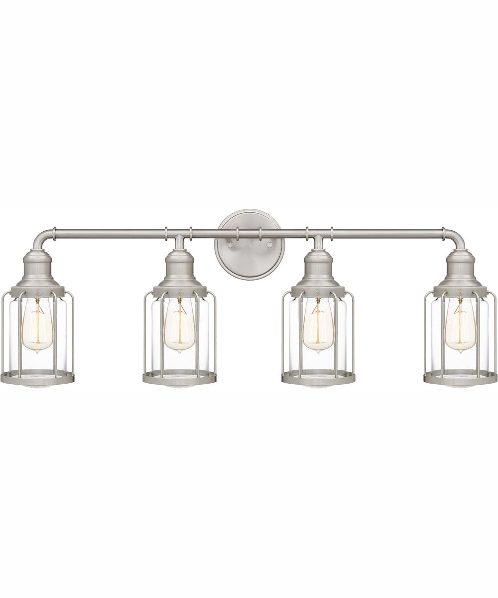 Ludlow Extra Large 4-light Bath Light Brushed Nickel