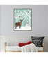 Framed Snowman and Deer by Katie Doucette Canvas Wall Art Print (23  W x 28  H), Sylvie Greywash Frame