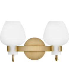 Sylvie 2-Light Small Vanity in Heritage Brass