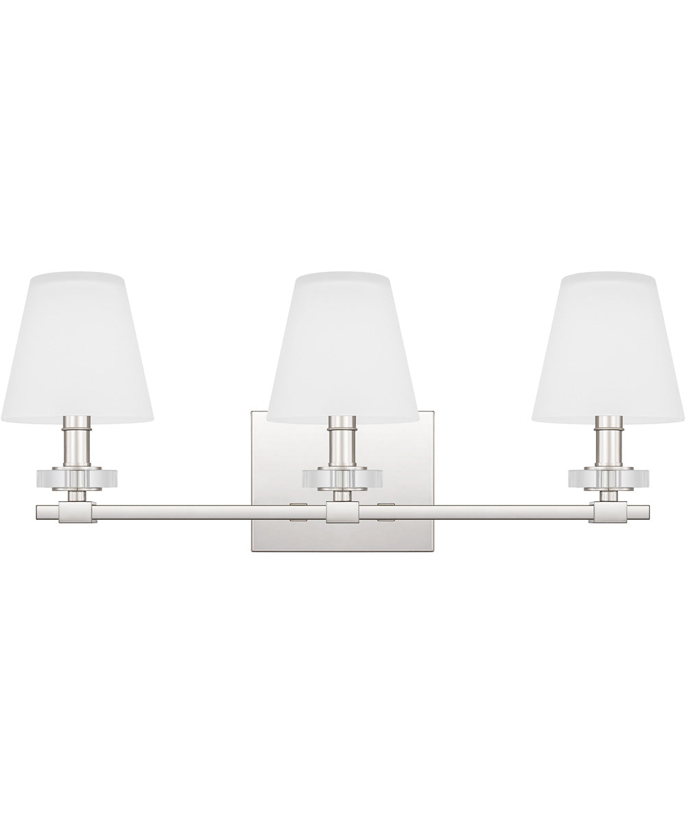 Kelsey Glen Large 3-light Bath Light Polished Nickel