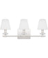 Kelsey Glen Large 3-light Bath Light Polished Nickel