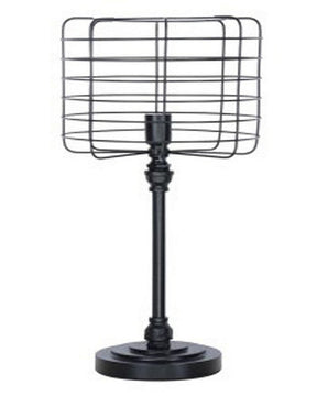 25"H Javan Metal Table Lamp Antique Black