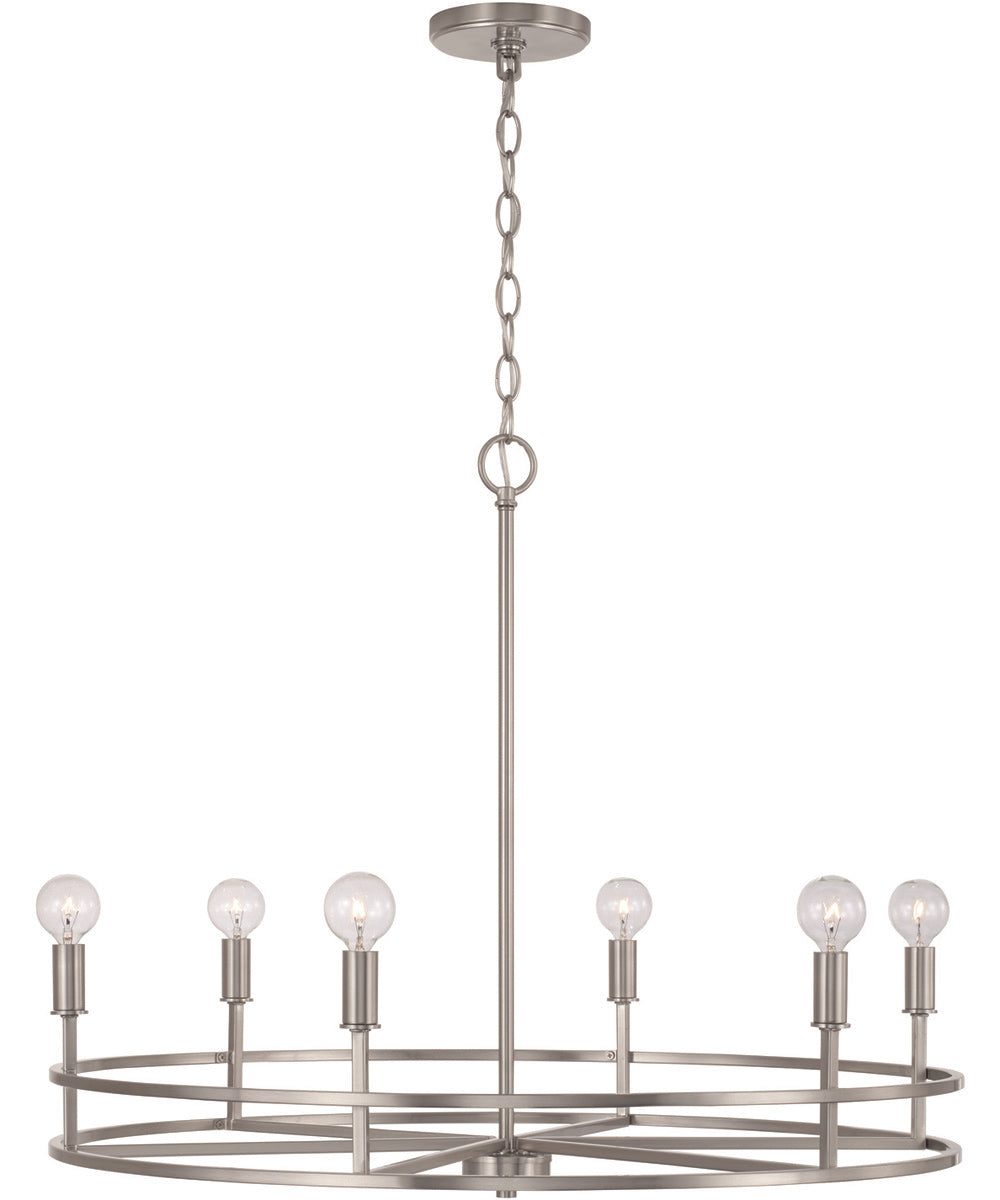 Fuller 6-Light Chandelier Brushed Nickel