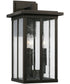 Barrett 3-Light Outdoor Wall-Lantern Rain or Shine - Oiled Bronze