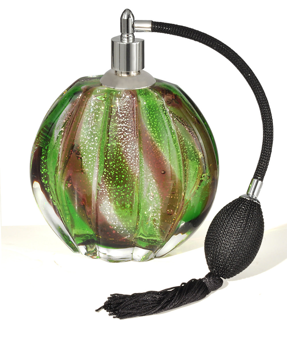 6.25 Inch H Palm Bay Hand Blown Art Glass Perfume Bottle