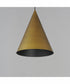 Pitch 14 inch LED Pendant Antique Brass