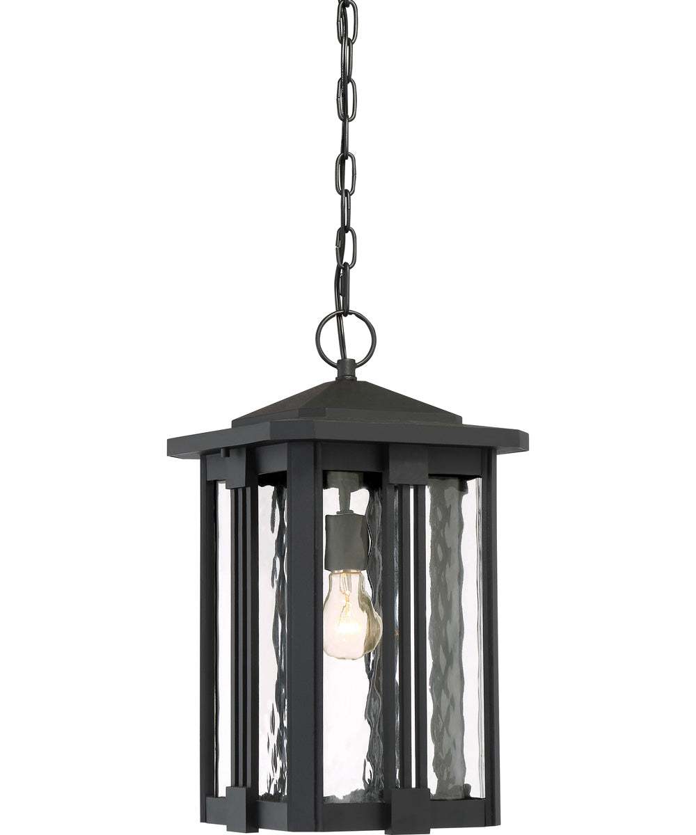 Everglade Large 1-light Outdoor Pendant Light Earth Black