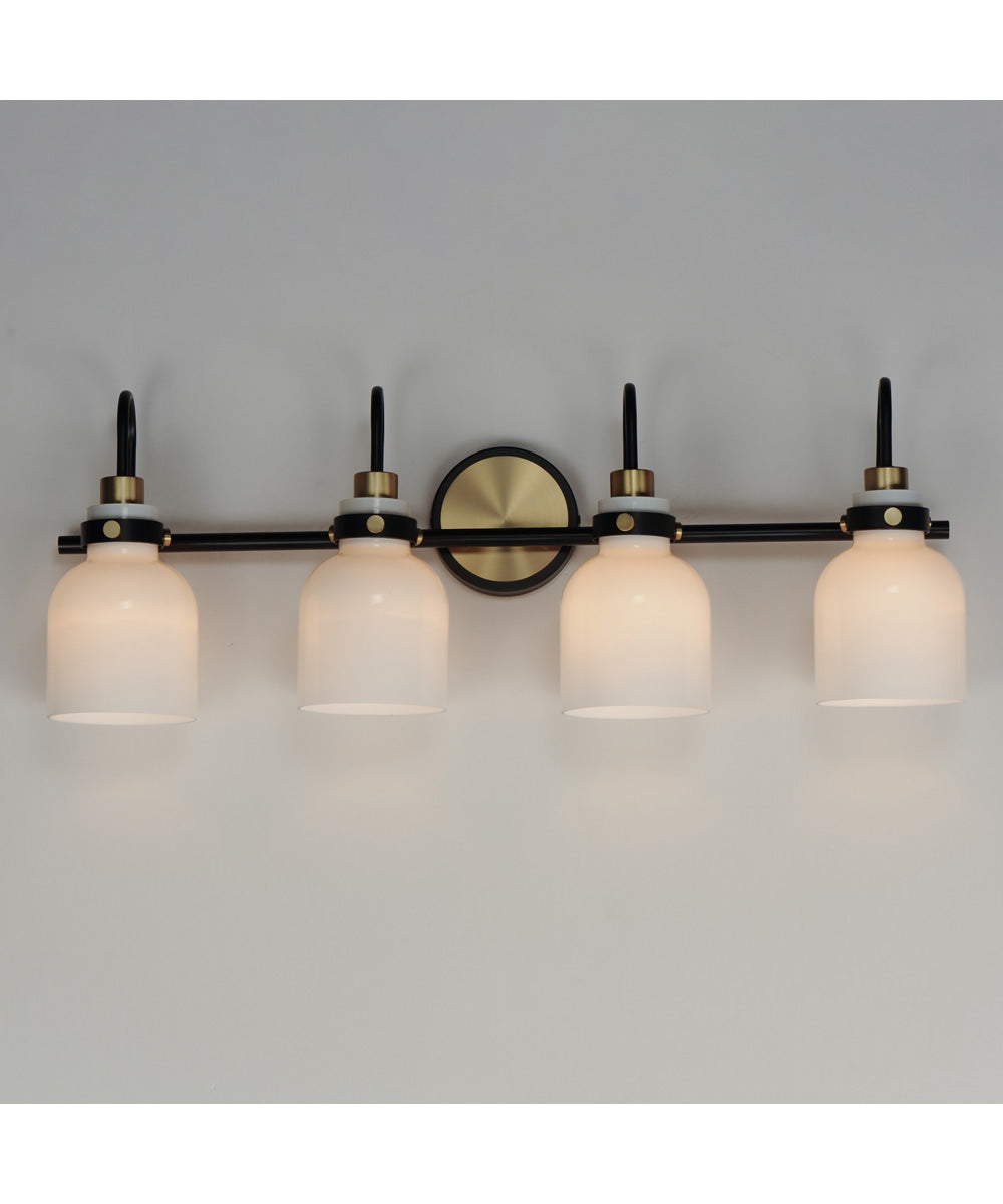 Milk 4-Light Bath Vanity Satin Brass