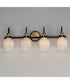 Milk 4-Light Bath Vanity Satin Brass