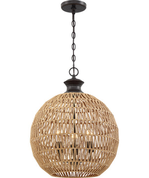 Casablanca 3-light Pendant Palladian Bronze