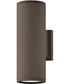 Silo Coastal Elements  2-Light LED Small Up/Down Light Outdoor Wall Mount Lantern in Architectural Bronze