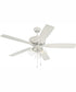 52" Outdoor Pro Plus 104 Clear 3-Light Indoor/Outdoor Ceiling Fan White
