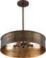 20"W Kettle 4-Light Pendant Weathered Brass
