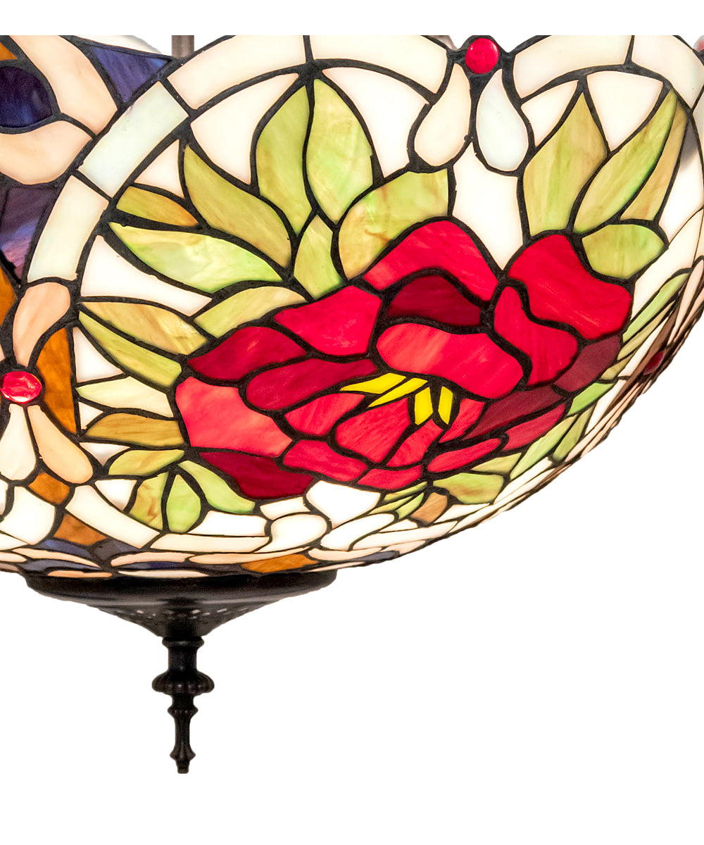 20" Wide Renaissance Rose Inverted Pendant