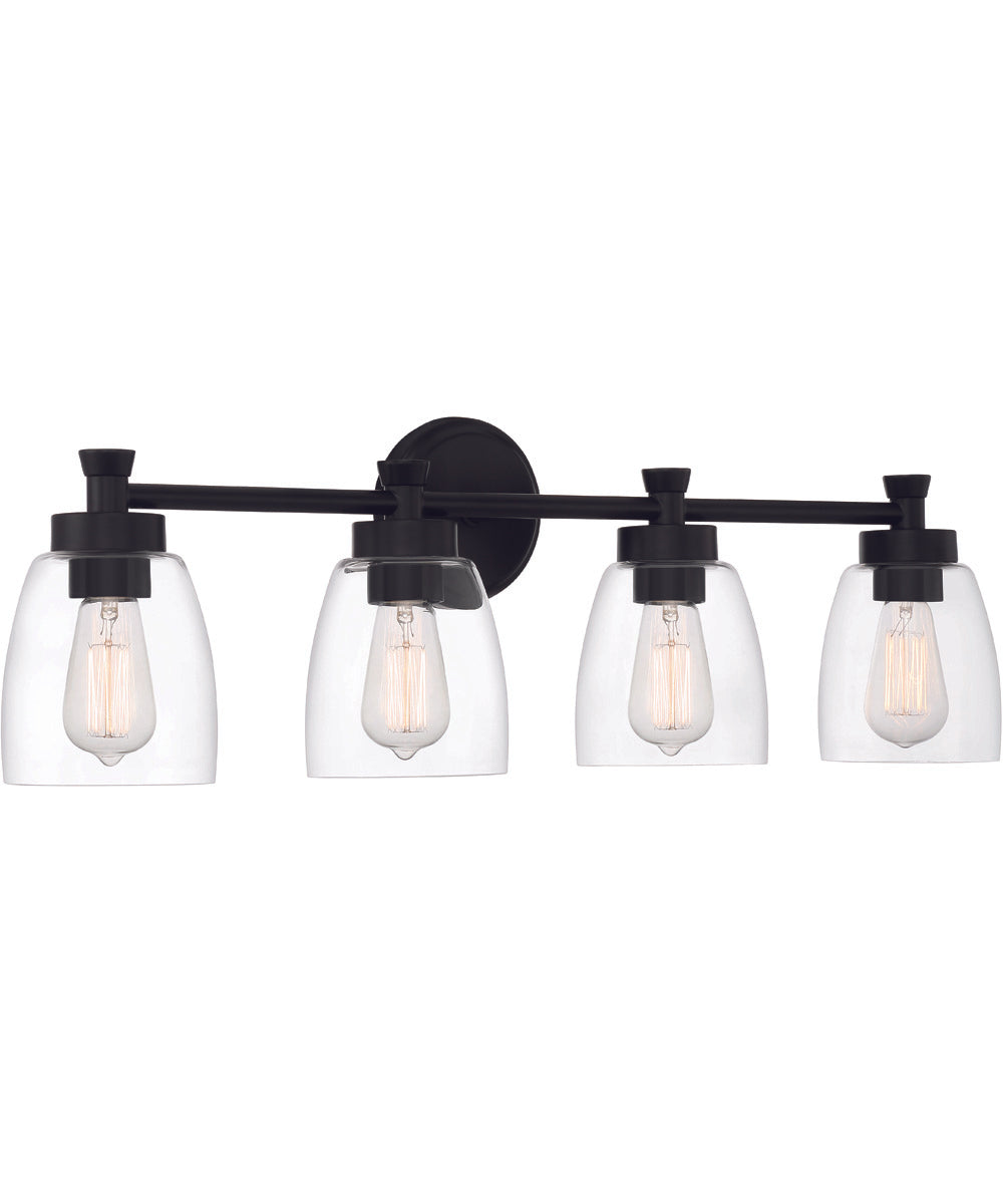 Henning 4-Light Vanity Flat Black