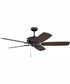 56" Supreme Air Plus Ceiling Fan Flat Black