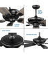 Kennedale 72-Inch 5-Blade DC Motor Transitional Ceiling Fan Rustic Charcoal/Matte Black Matte Black