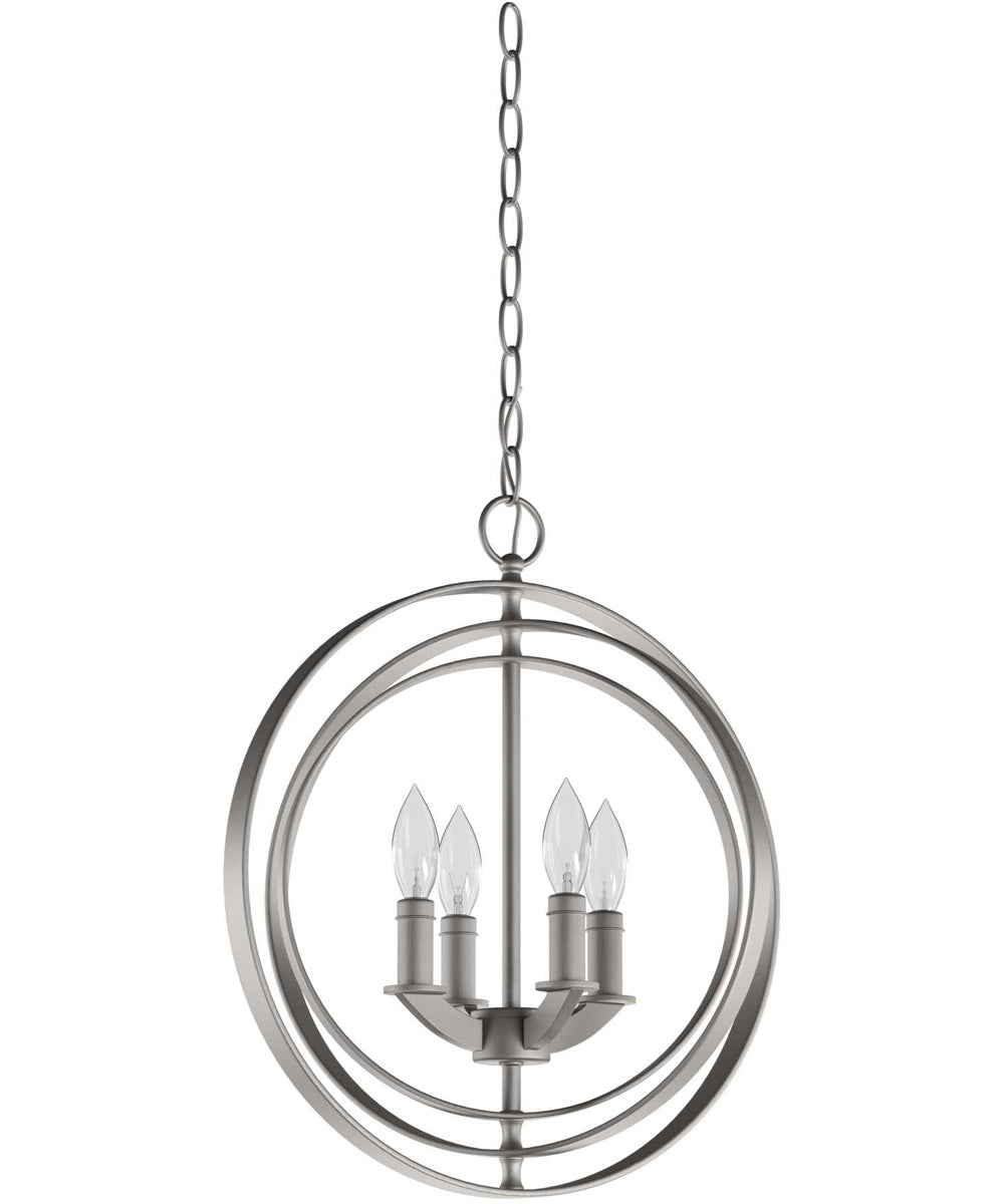 Equinox 4-Light Foyer Pendant Burnished Silver