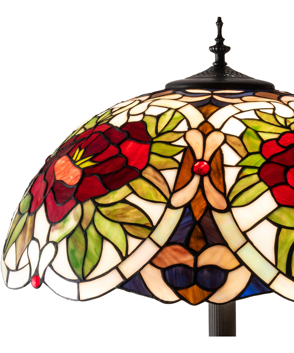 62" High Renaissance Rose Floor Lamp