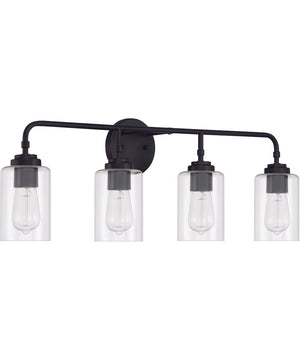 Stowe 4-Light Vanity Flat Black