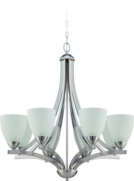 30"W Almeda 8-Light Chandelier Satin Nickel