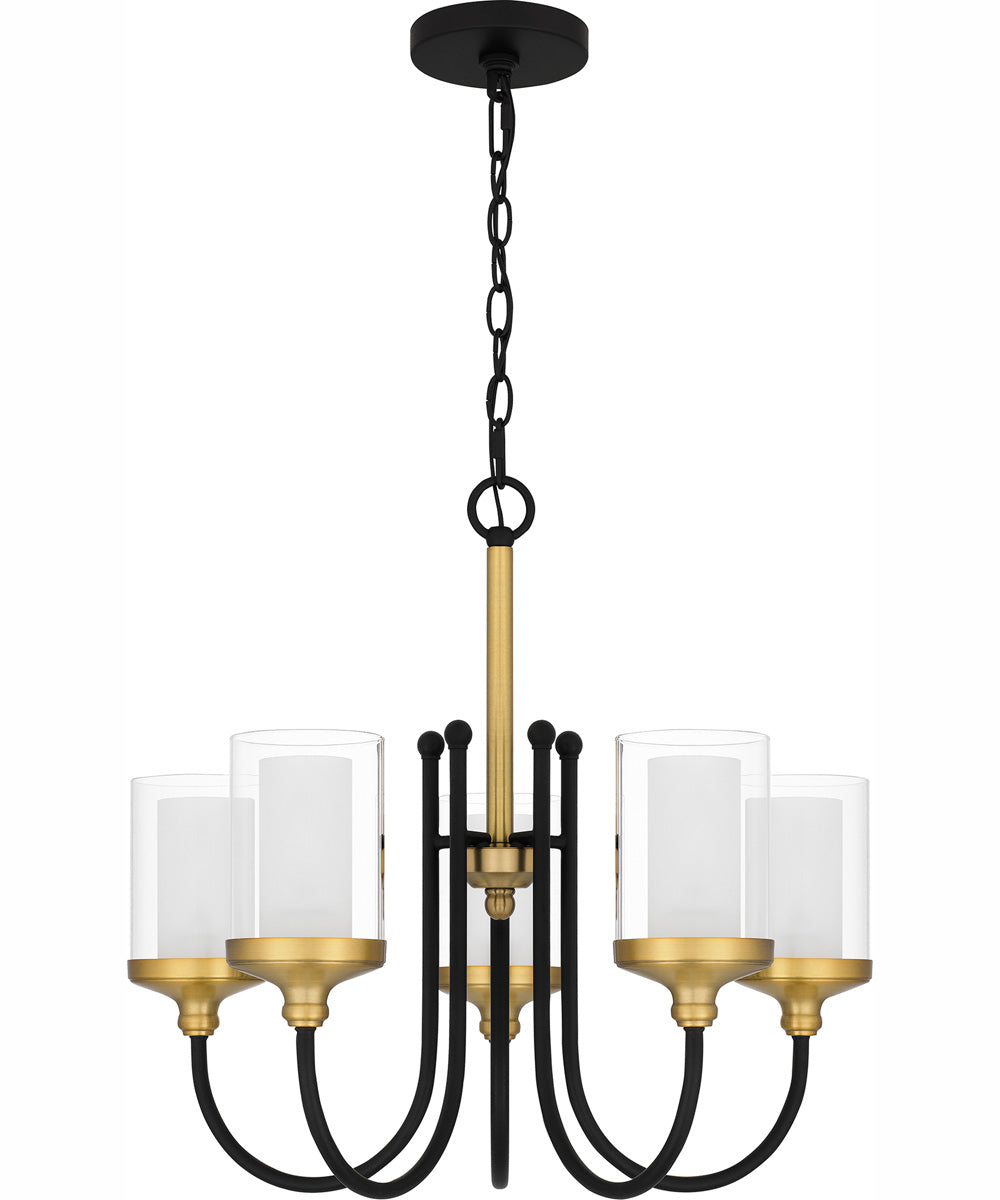 Rowland 5-light Chandelier Matte Black