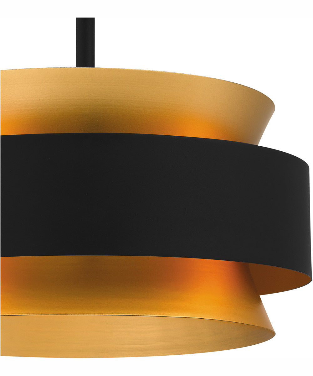 Quoizel Semi-Flush Mount Medium 3-light Semi Flush Mount Earth Black