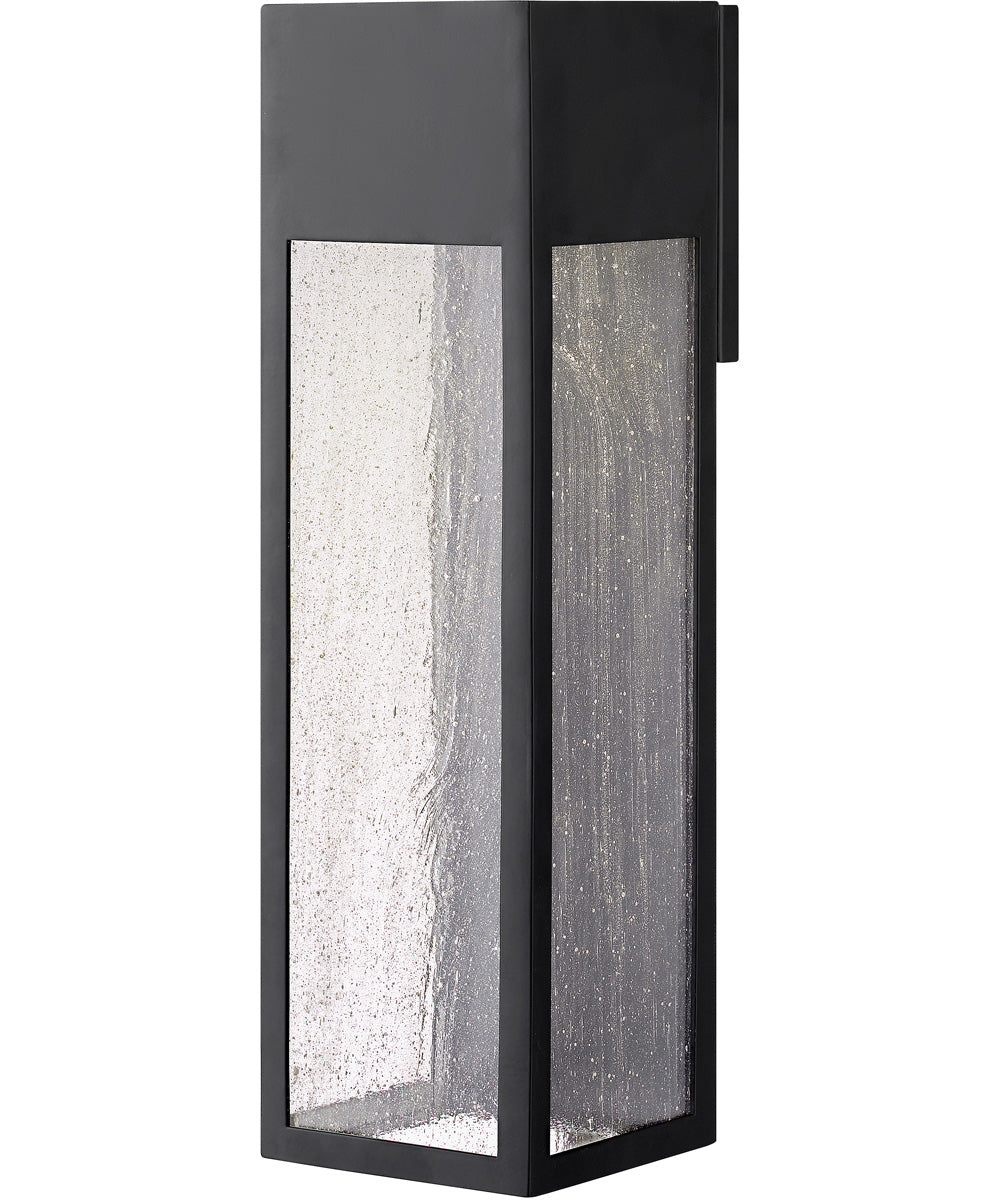 Rook 1-Light LED Extra Large Outdoor Wall Mount Lantern in Satin Black