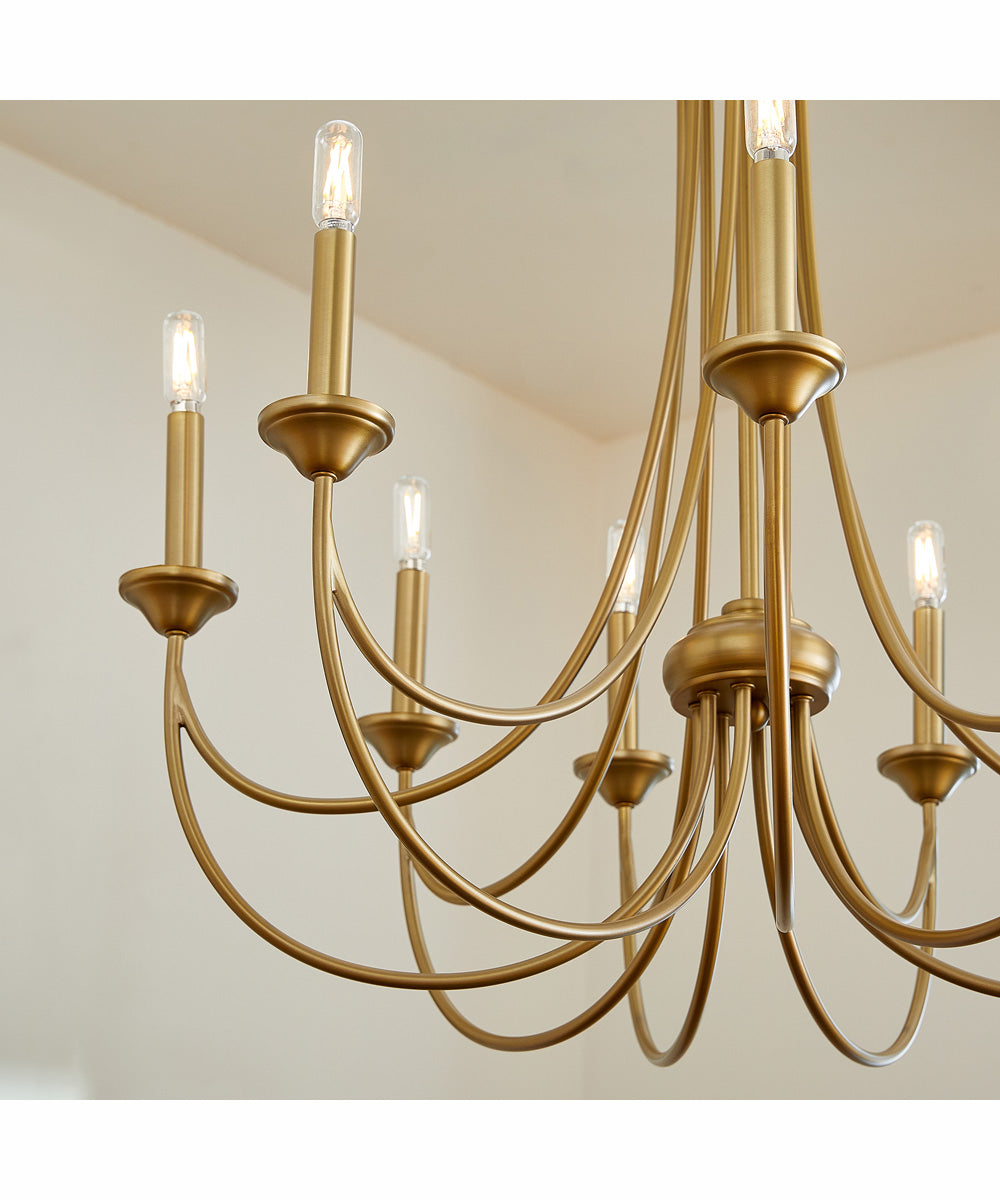 Brooks 8-light Chandelier Aged Brass