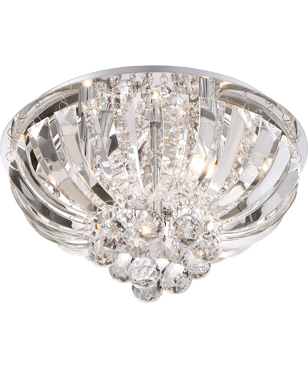 Glisten 5-light Flush Mount Polished Chrome