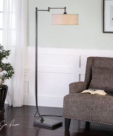 63"H Lamine Dark Bronze Floor Lamp