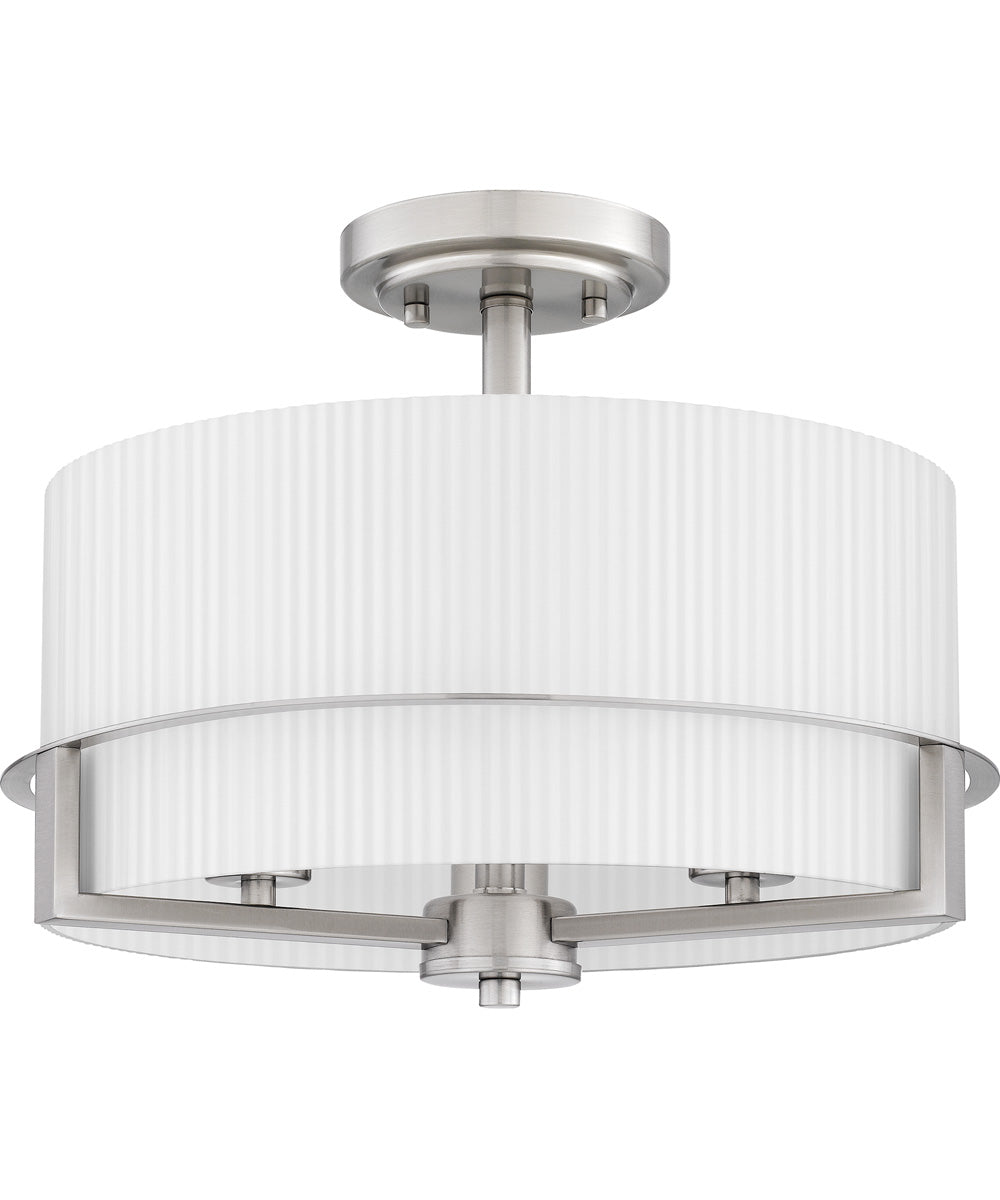 Seymour Medium 3-light Semi Flush Mount Brushed Nickel