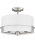 Seymour Medium 3-light Semi Flush Mount Brushed Nickel