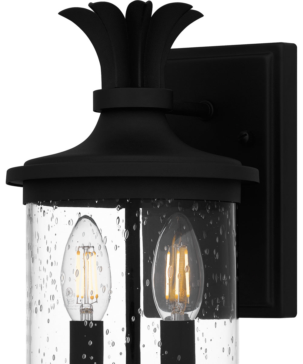 Havana Small 2-light Outdoor Wall Light Earth Black