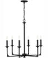 Clint 6-Light Chandelier Black Iron