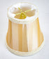 5"W x 4"H Beige/EggShell Striped Stretch Clip-On Candlelabra Clip-On Lamp shade