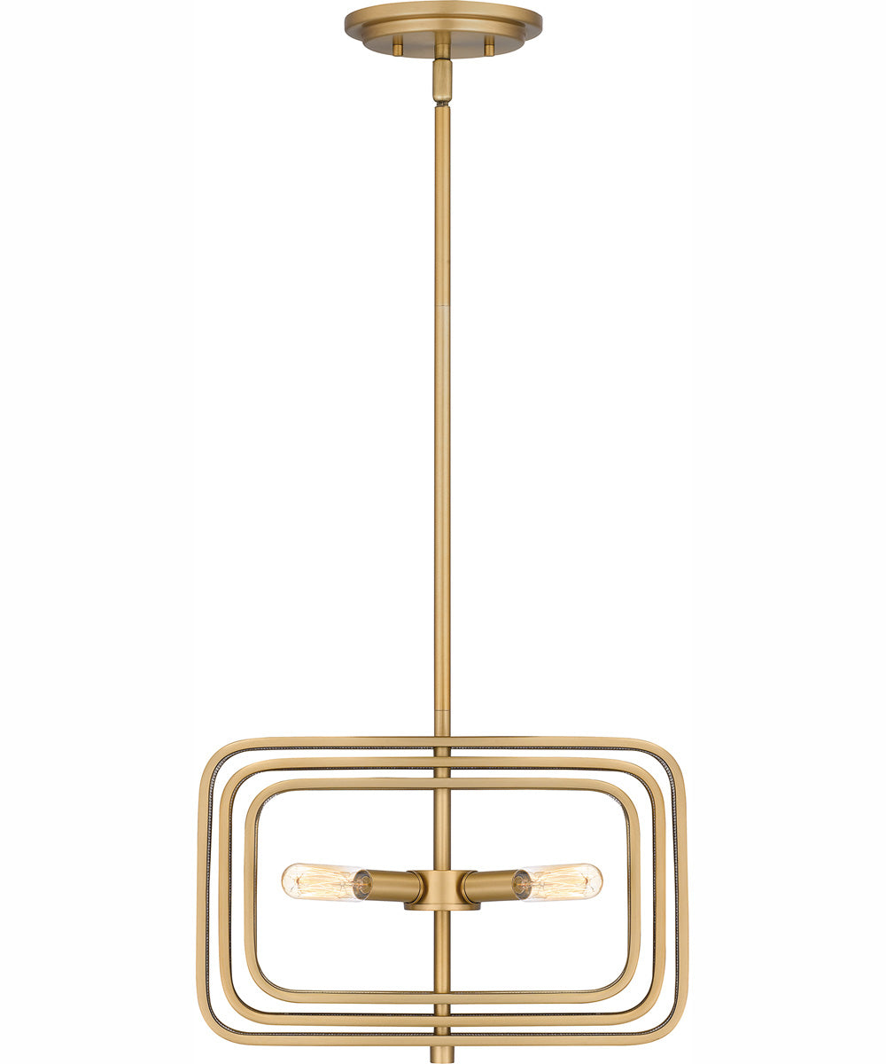 Dupree 4-light Pendant Brushed Weathered Brass