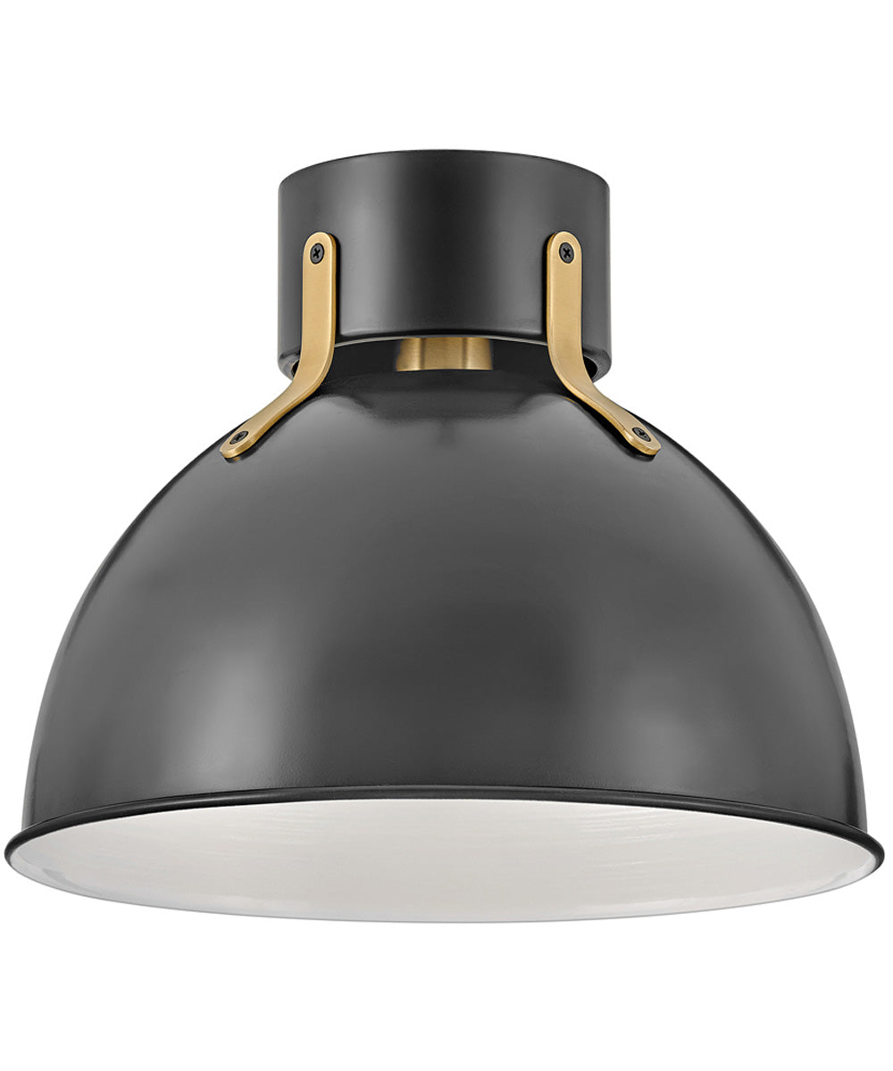 Argo 1-Light Small Flush Mount in Satin Black